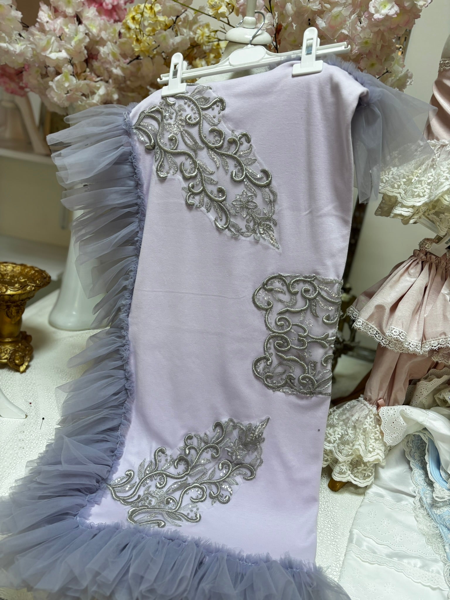 lilac baby blankent