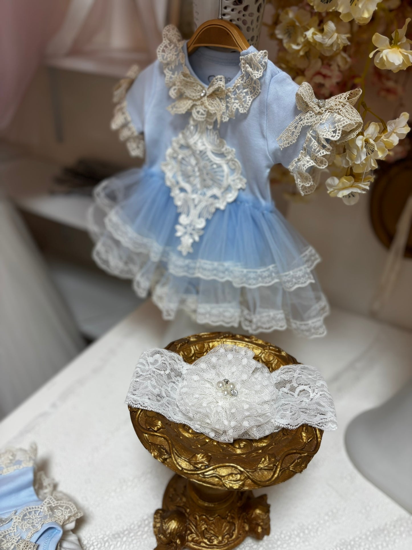blue baby romper 3m