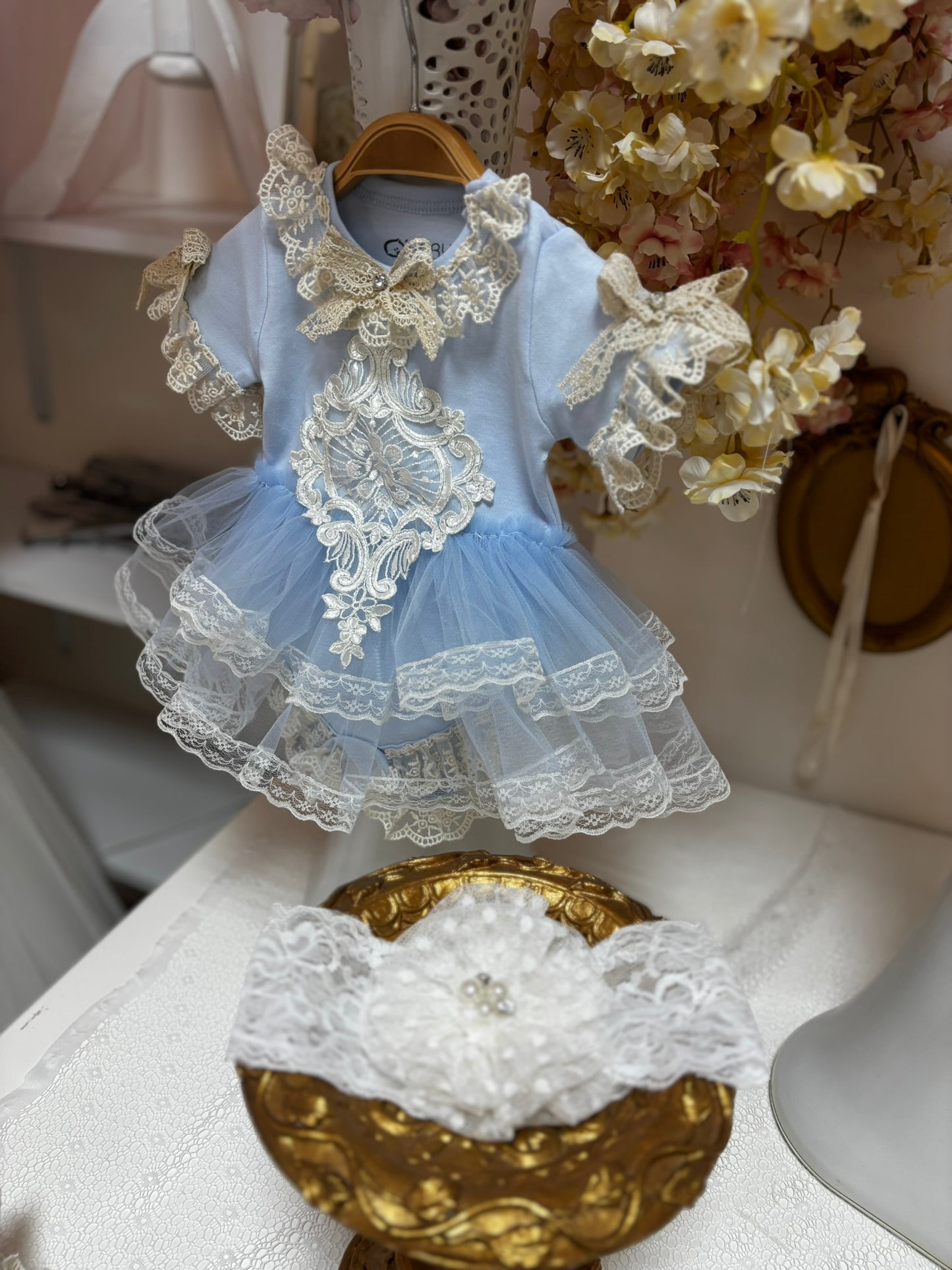 blue baby romper 3m