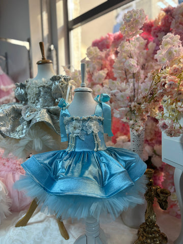 Blue Funny Dresses Pearl And Short Dresses