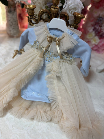 Blue Coton Baby Short Dress