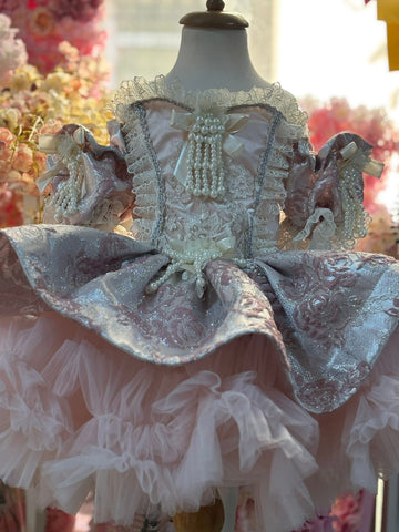 Girl Flower Desing Funny Dresses Pear Details