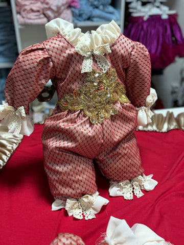 Baby Jumpsuit Bonnet And Blankent Rhine Stone