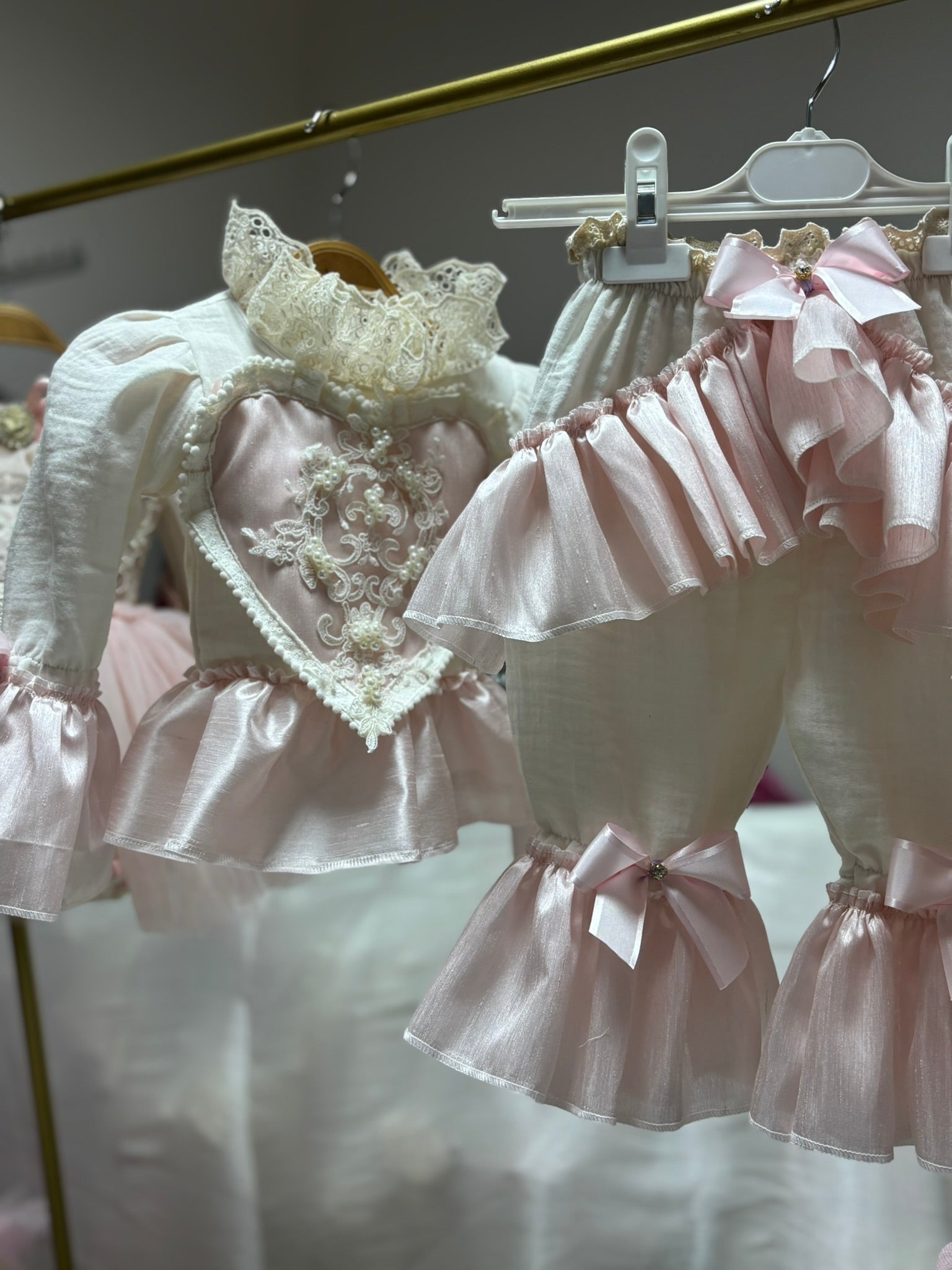 Vintage Coton Blouse And Pant Two Piceces Set