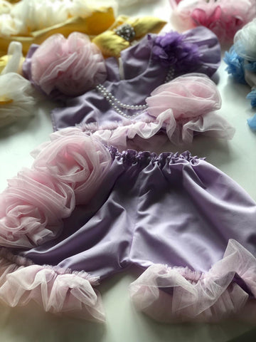 Lilac Baby Girl Pants Blouse Two Pieces Outfit