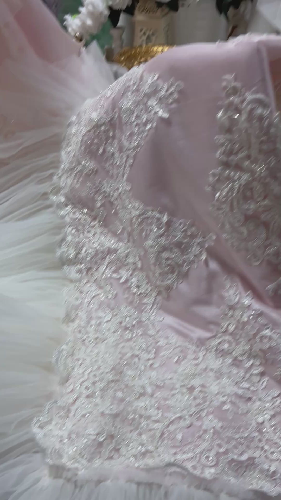 Pink silk fabric Baby gown bonnet and Blankent set